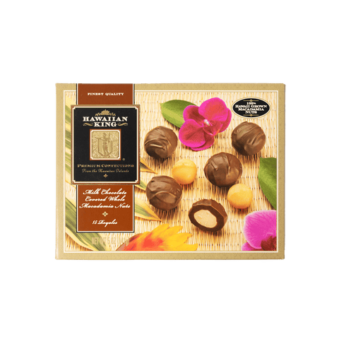 Lolli and Pops International Hawaiian King Milk Chocolate Macadamia Nuts Box