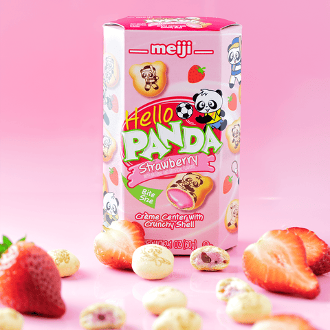 Lolli and Pops International Meiji Hello Panda Strawberry Biscuits