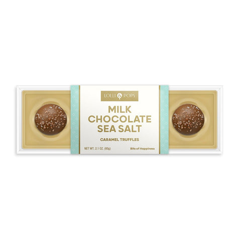 Lolli and Pops L&P Collection Sea Salt Caramel Milk Chocolate Truffle 4 Piece