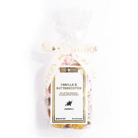 Lolli and Pops L&P Collection Vanilla & Butterscotch Caramels Bag