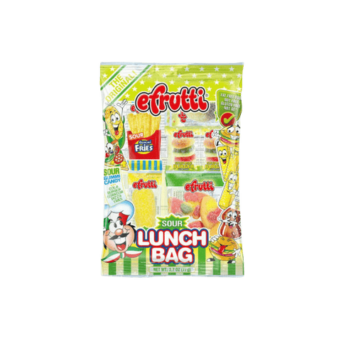 Lolli and Pops Novelty Efrutti Sour Gummy Lunch Bag