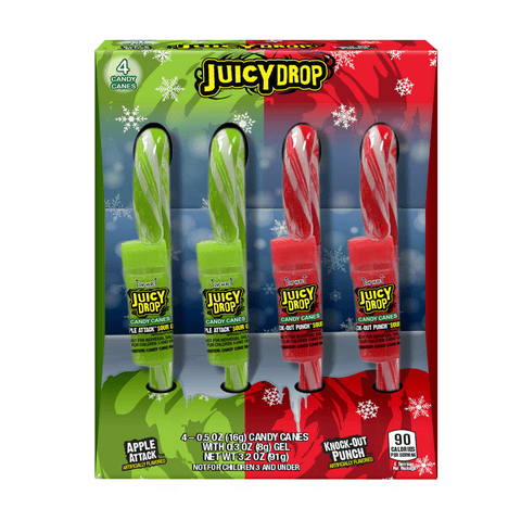 Lolli and Pops Novelty Juicy Drop Candy Canes Set of 4