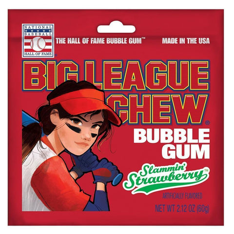 Lolli and Pops Retro Big League Chew Strawberry Pouch